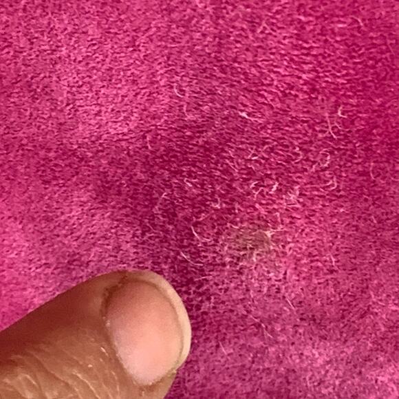 Suede Essentials Vintage 90s Bright Pink Suede Shirt Shacket - size XL - Picture 3 of 5